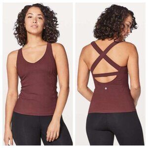 Lululemon Long Breath 2-In-1 Tank‎ Redwood / Auburn